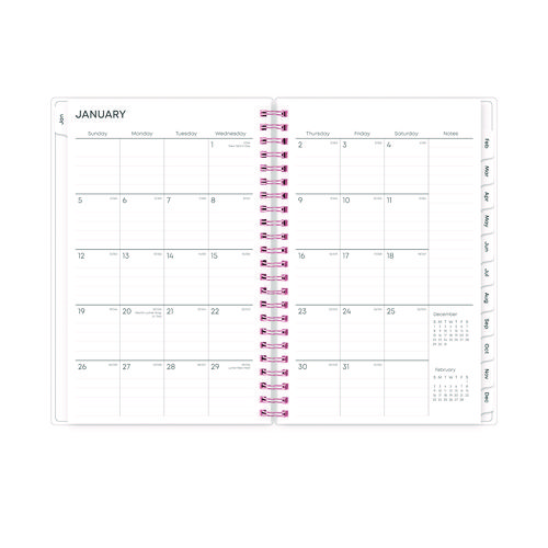 Picture of Joselyn Weekly/Monthly Planner, Floral Artwork, 8 x 5, Pink/Peach/Black Cover, 12-Month (Jan to Dec): 2025