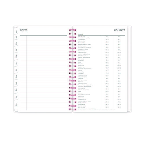 Picture of Joselyn Weekly/Monthly Planner, Floral Artwork, 8 x 5, Pink/Peach/Black Cover, 12-Month (Jan to Dec): 2025