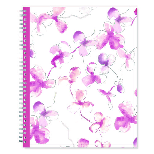 Picture of Breast Cancer Awareness Create-Your-Own Cover Weekly/Monthly Planner, Orchids Artwork, 11 x 8.5, 12-Month (Jan to Dec): 2025