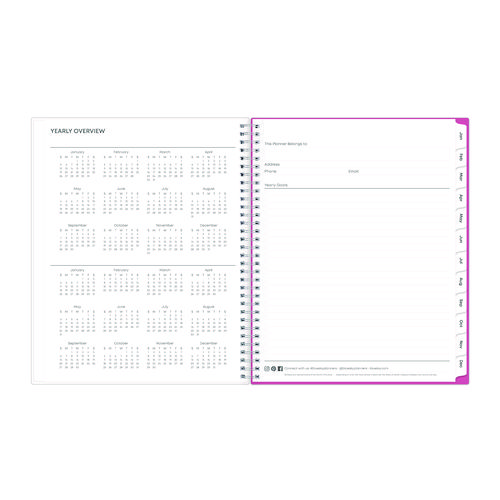 Picture of Breast Cancer Awareness Create-Your-Own Cover Weekly/Monthly Planner, Orchids Artwork, 11 x 8.5, 12-Month (Jan to Dec): 2025