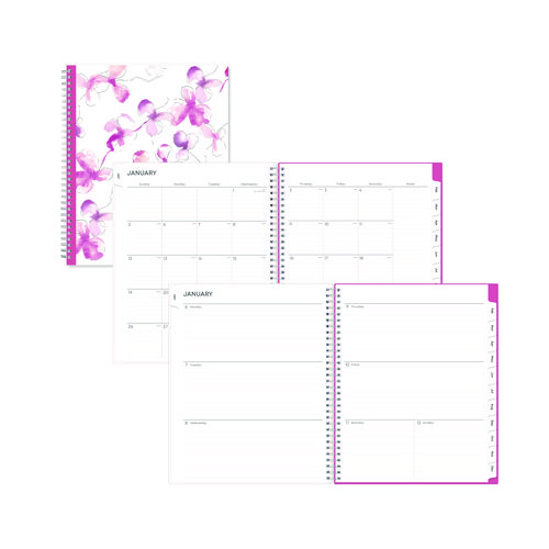 Picture of Breast Cancer Awareness Create-Your-Own Cover Weekly/Monthly Planner, Orchids Artwork, 11 x 8.5, 12-Month (Jan to Dec): 2025