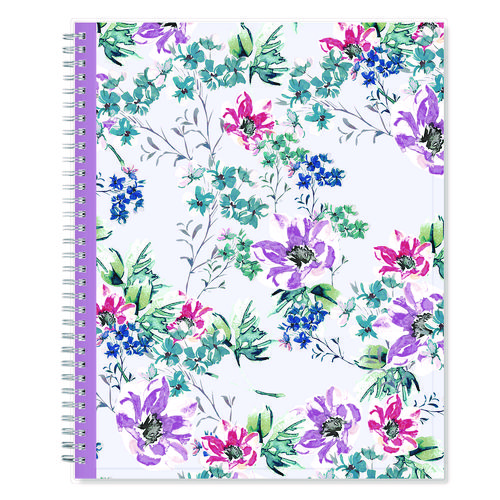 Picture of Laila Create-Your-Own Cover Weekly/Monthly Planner, Wildflower Artwork, 11 x 8.5, Purple/Blue/Pink, 12-Month (Jan-Dec): 2025