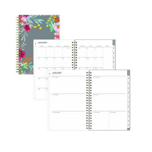 Picture of Sophie Frosted Weekly/Monthly Planner, Floral Artwork, 8 x 5, Multicolor Cover, 12-Month (Jan to Dec): 2025