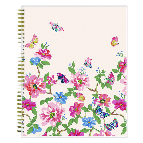 Picture of Fly By Frosted Weekly/Monthly Planner, Butterflies Artwork, 11 x 8.5, Blush/Pink Cover, 12-Month (Jan to Dec): 2025