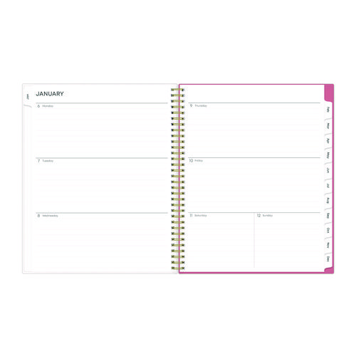 Picture of Fly By Frosted Weekly/Monthly Planner, Butterflies Artwork, 11 x 8.5, Blush/Pink Cover, 12-Month (Jan to Dec): 2025