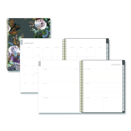 Kelly+Ventura+Midnight+Garden+Weekly%2FMonthly+Planner%2C+Floral+Artwork%2C+11+x+8.5%2C+Multicolor+Cover%2C+12-Month+%28Jan+to+Dec%29%3A+2025