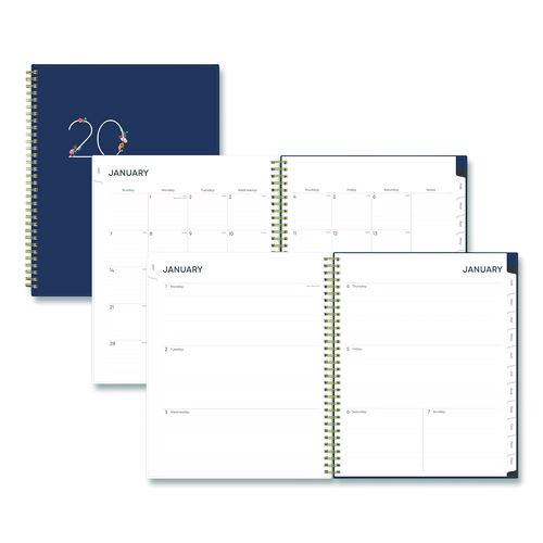 Picture of Ashlyn Weekly/Monthly Planner, Floral Artwork, 11 x 8.5, Navy/Multicolor Cover, 12-Month (Jan to Dec): 2026