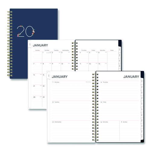 Picture of Ashlyn Weekly/Monthly Planner, Floral Artwork, 8 x 5, Navy/Multicolor Cover, 12-Month (Jan to Dec): 2026