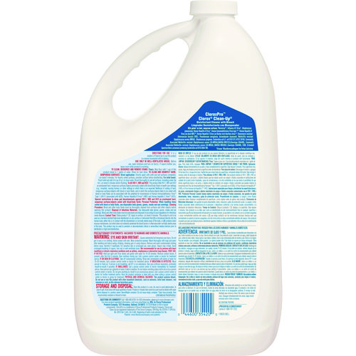 Picture of CloroxPro Clean-Up Disinfectant Cleaner with Bleach, 128 oz Refill Bottle, 4/Carton