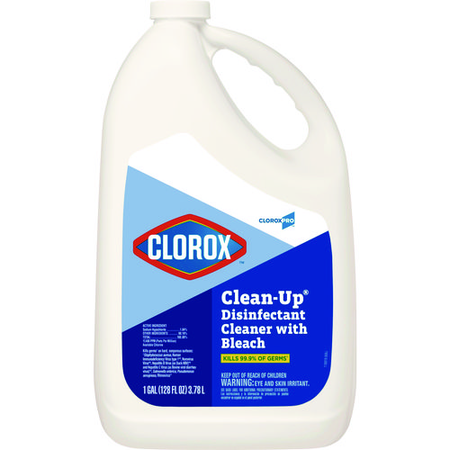 Picture of CloroxPro Clean-Up Disinfectant Cleaner with Bleach, Fresh Scent, 128 oz Refill Bottle