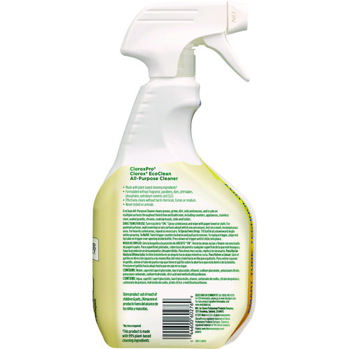 Picture of Clorox Pro EcoClean All-Purpose Cleaner, Unscented, 32 oz Spray Bottle, 9/Carton