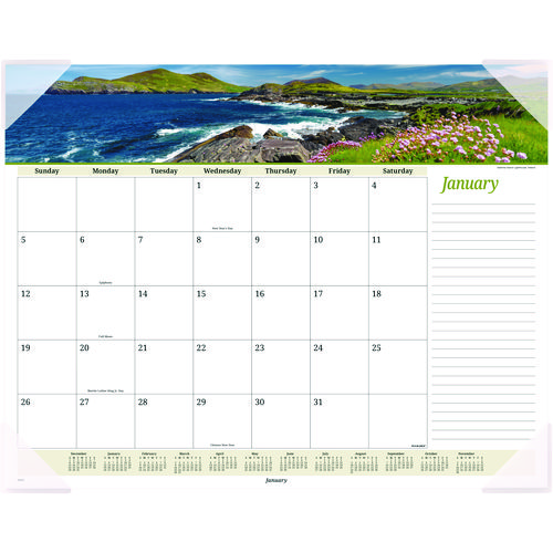 Seascape+Panoramic+Desk+Pad%2C+Seascape+Panoramic+Photography%2C+22+x+17%2C+White+Sheets%2C+Clear+Corners%2C+12-Month+%28Jan-Dec%29%3A+2025