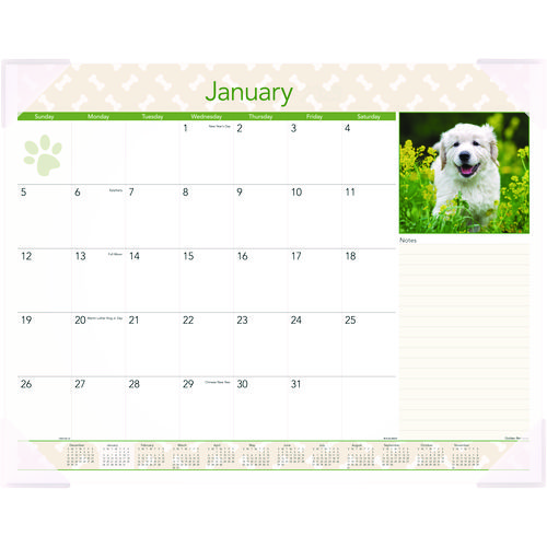 Puppies+Monthly+Desk+Pad+Calendar%2C+Puppies+Photography%2C+22+x+17%2C+White+Sheets%2C+Clear+Corners%2C+12-Month+%28Jan+to+Dec%29%3A+2025