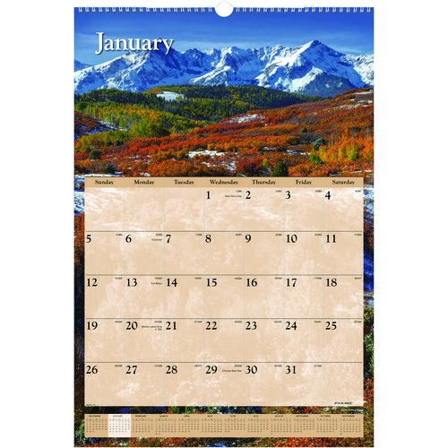 Scenic+Monthly+Wall+Calendar%2C+Landscape+Photography%2C+15.5+x+22.75%2C+White%2FMulticolor+Sheets%2C+12-Month+%28Jan-Dec%29%3A+2025