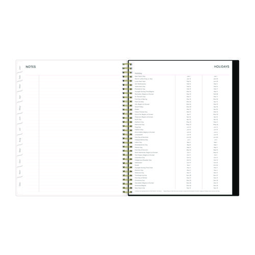 Picture of Nevaeh Weekly/Monthly Planner, Floral Artwork, 11 x 8.5, Black/Multicolor Cover, 12-Month (Jan to Dec): 2025