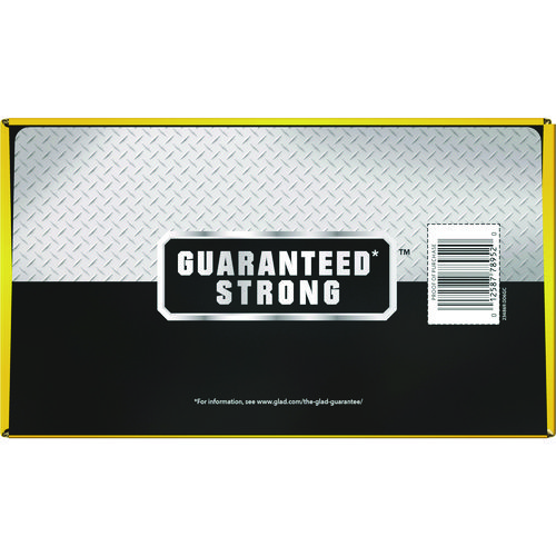 Picture of Guaranteed Strong Large Drawstring Trash Bags, Three-Ply, 30 gal, 1.05 mil, 30" x 33", Black, 90/Carton