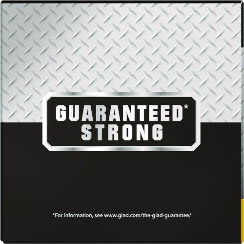 Picture of Guaranteed Strong Large Drawstring Trash Bags, Three-Ply, 30 gal, 1.05 mil, 30 x 33, Black, 28 Bags/Box, 6 Boxes/Carton