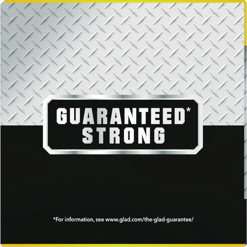 Picture of Guaranteed Strong Large Drawstring Trash Bags, Three-Ply, 30 gal, 1.05 mil, 30 x 33, Black, 28/Box