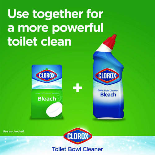 Picture of Ultra Clean Toilet Tablets Bleach, 3.5 oz Tablet, 2/Pack, 6 Packs/Carton