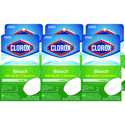 Ultra+Clean+Toilet+Tablets+Bleach%2C+3.5+oz+Tablet%2C+2%2FPack%2C+6+Packs%2FCarton