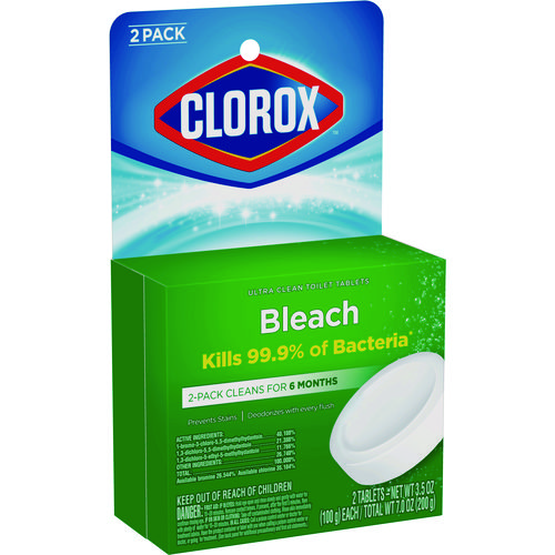 Picture of Ultra Clean Toilet Tablets Bleach, 3.5 oz Tablet, 2/Pack