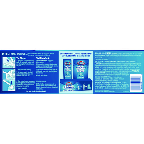 Picture of Disinfecting ToiletWand Refill Heads, Blue/White, 10/Pack, 6 Packs/Carton