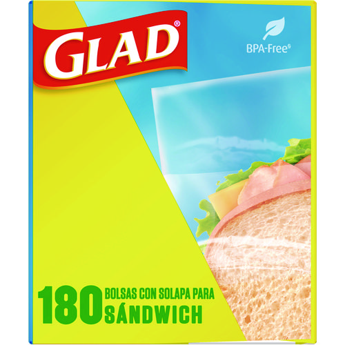 Picture of Fold Top Food Storage Sandwich Bags, 6.5 x 5.5, Clear, 180 Bags/Box, 12 Boxes/Carton