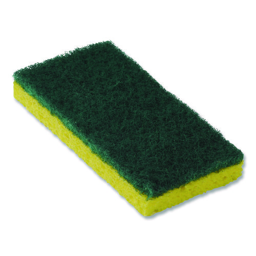 Picture of Resort Cut Scrub Sponge, Medium Duty, 6.25 x 3.18, Green/Yellow, 40/Carton