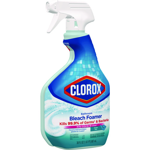 Picture of Bathroom Foamer with Bleach, Ocean Mist, 30 oz Spray Bottle, 9/Carton