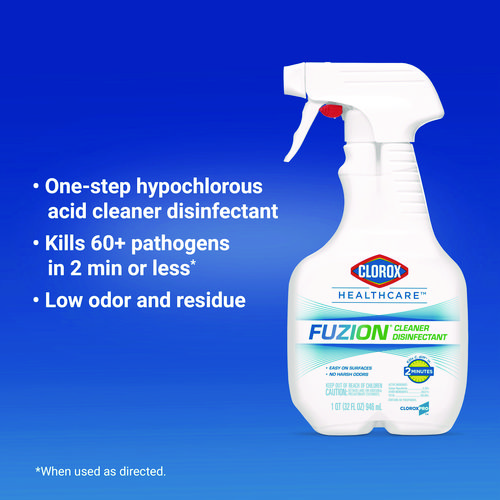 Picture of Fuzion Cleaner Disinfectant, Unscented, 32 oz Spray Bottle, 9/Carton