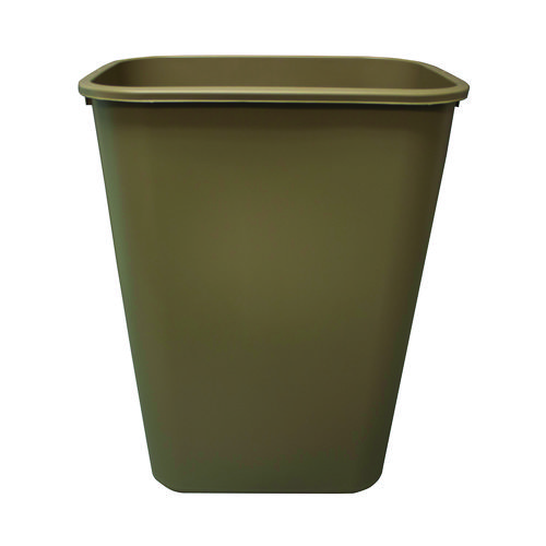 Picture of Soft-Sided Wastebasket, 41 qt, Polyethylene, Beige