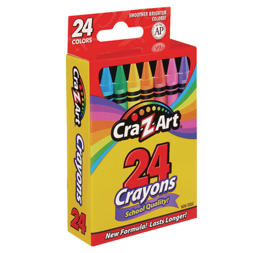 Picture of School Quality Crayon, Assorted Colors, 24/Box