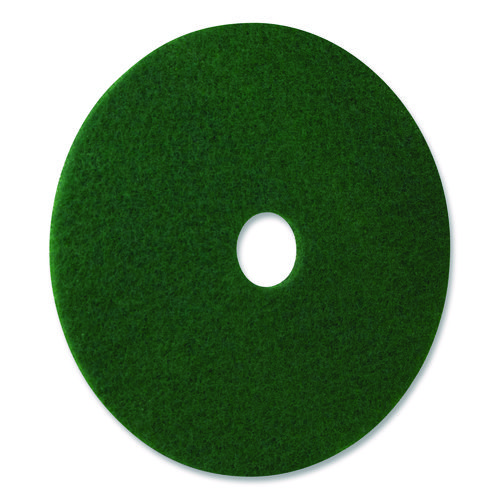 Picture of Scrubbing Pads, 12" Diameter, Green, 5/Carton