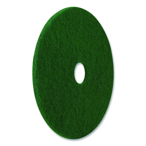 Picture of Scrubbing Pads, 12" Diameter, Green, 5/Carton