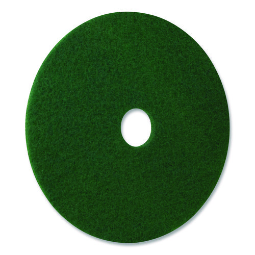 Picture of Scrubbing Pads, 16" Diameter, Green, 5/Carton