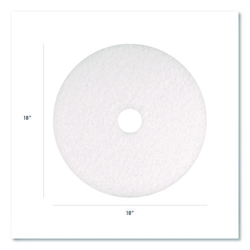 Picture of Polishing Pads, 18" Diameter, White, 5/Carton