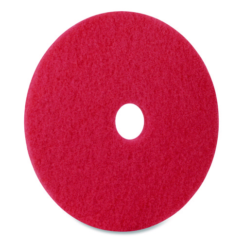 Picture of Buffing Pads, 12" Diameter, Red, 5/Carton