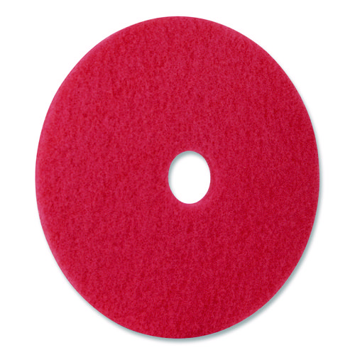 Picture of Buffing Pads, 16" Diameter, Red, 5/Carton