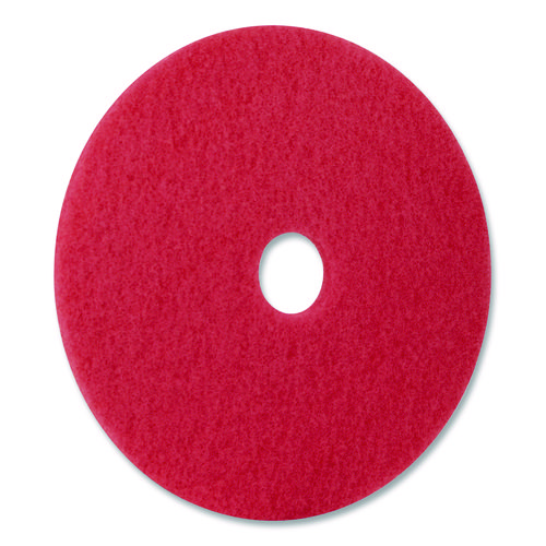 Picture of Buffing Pads, 15" Diameter, Red, 5/Carton