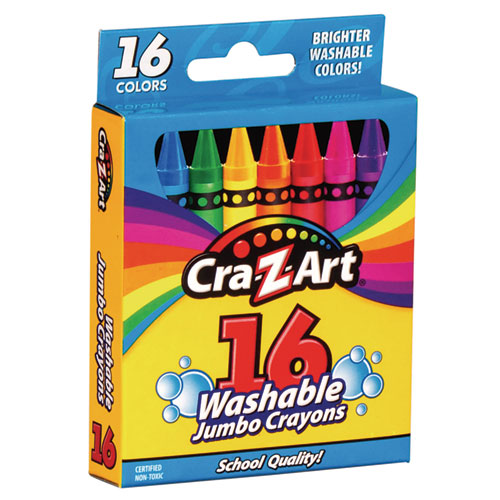 Picture of Washable Jumbo Crayons, 16 Assorted Colors, 16/Pack