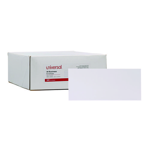 Picture of Open-Side Business Envelope, #9, Square Flap, Gummed Closure, 3.88 x 8.88, White, 500/Box