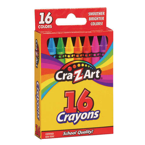 Picture of Crayons, 16 Assorted Colors, 16/Set