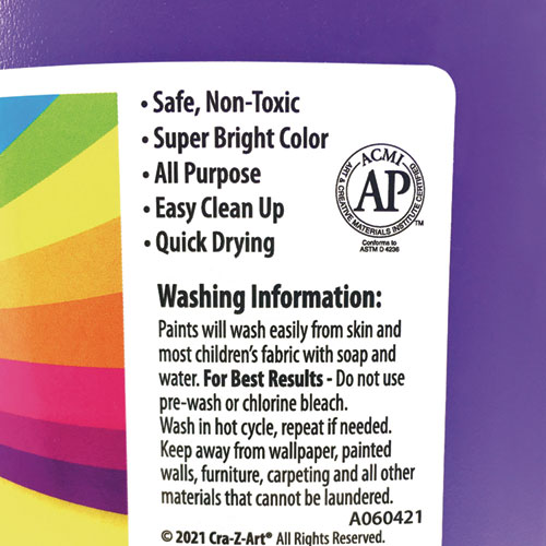 Picture of Washable Kids Paint, Purple, 1 gal Bottle