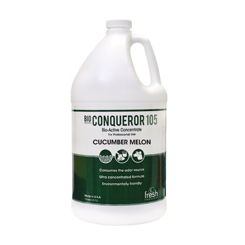 Picture of Bio Conqueror 105 Enzymatic Odor Counteractant Concentrate, Cucumber Melon, 1 gal Bottle, 4/Carton