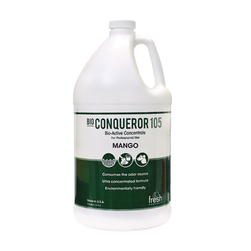 Picture of Bio Conqueror 105 Enzymatic Odor Counteractant Concentrate, Mango, 1 gal Bottle, 4/Carton