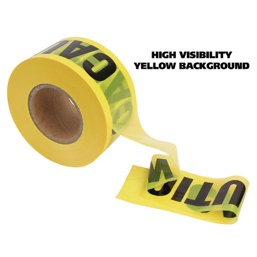 Picture of Caution Safety Tape, Non-Adhesive, 3" x 1,000 ft, Yellow