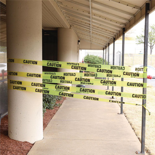 Picture of Caution Safety Tape, Non-Adhesive, 3" x 1,000 ft, Yellow