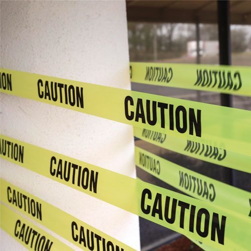 Picture of Caution Safety Tape, Non-Adhesive, 3" x 1,000 ft, Yellow