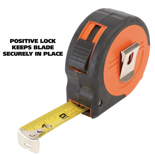 Picture of ExtraMark Tape Measure, 1" x 35 ft, Steel, Orange/Black