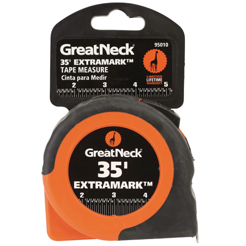 Picture of ExtraMark Tape Measure, 1" x 35 ft, Steel, Orange/Black